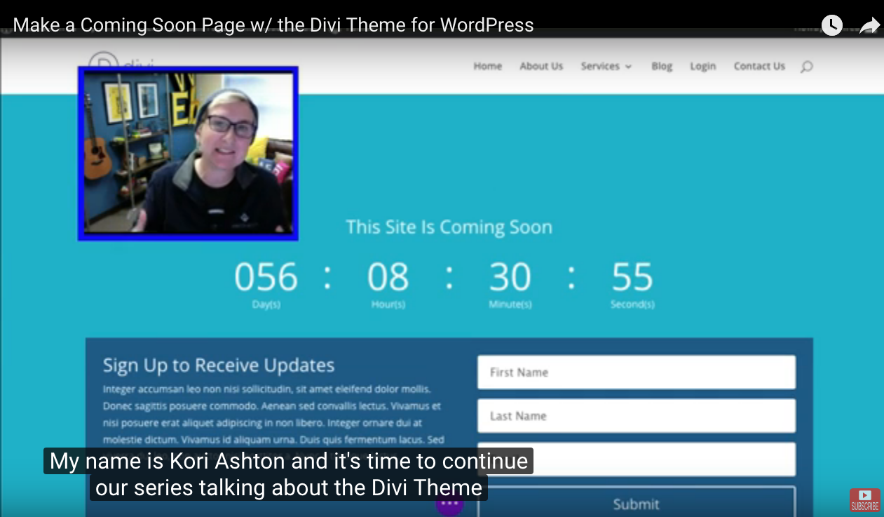 Make a Coming Soon Page w/ the Divi Theme for WordPress