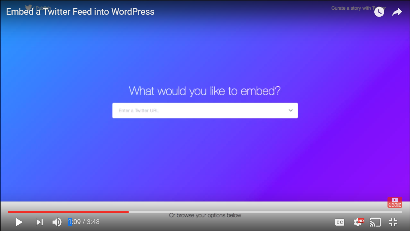 Embed a Twitter Feed into WordPress