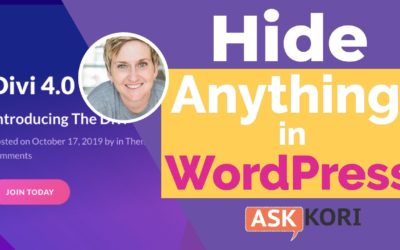 Hide A Section on your WordPress website