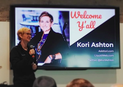 kori ashton speaking at WordCamp Phoenix
