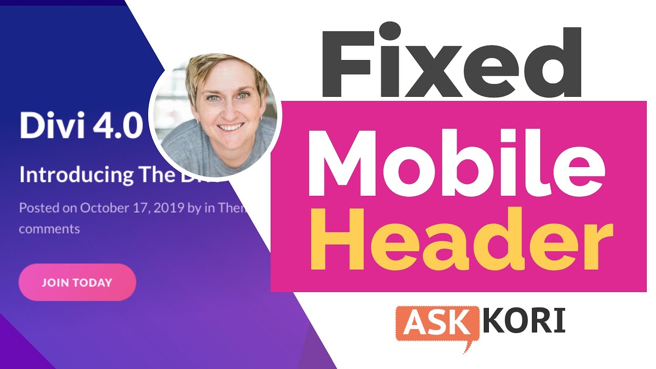 How to Make the Divi Mobile Menu Fixed - CSS Provided - Ask Kori