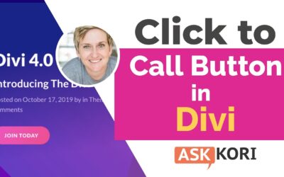 Create a Click to Call button in Divi