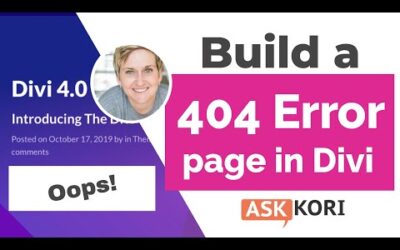 Build a 404 Page in Divi – Step by Step