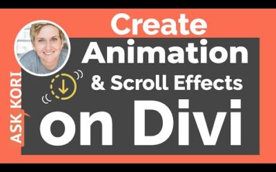 Create Animations and Scroll Effect in Divi – Scroll Down Icon