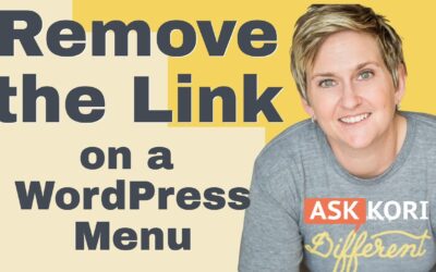 Remove a Link in a WordPress Menu